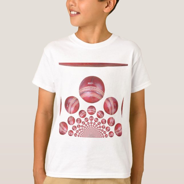 Sports Lover’s Cricket Ball Print T-Shirt (Front)