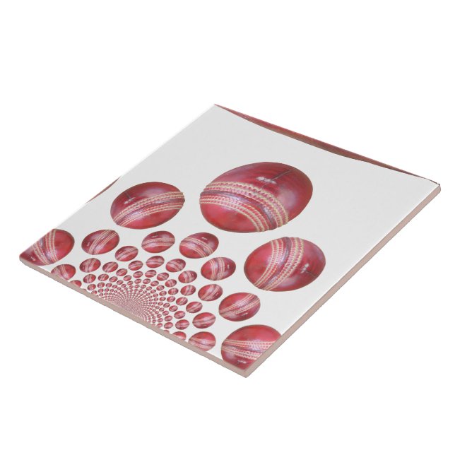 Sports Lover’s Cricket Ball Print Tile (Side)