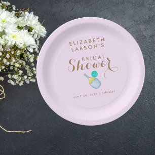 Sports Lover Watercolor  Pickleball Themed Bridal Paper Plate