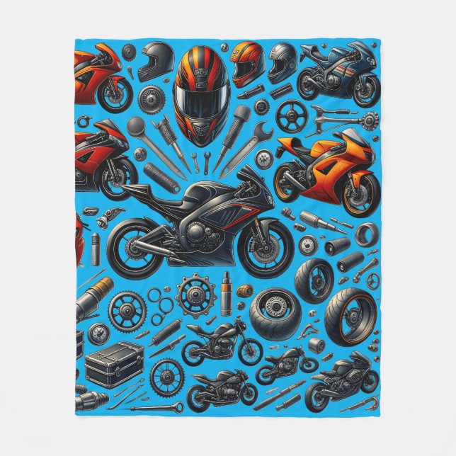 Sports Motorcycles: Speed and Performance Fleece Blanket (Front)