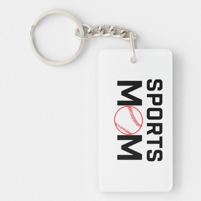 Sports Mum Baseball Design  Key Ring (Front)