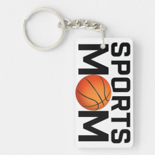 Sports Mum Basketball Design Key Ring