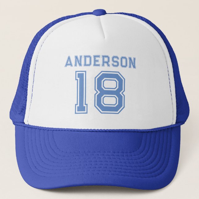 Sports Name Number Your Favourite Player Trucker Hat (Front)
