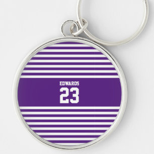Sports Numbered With Name Keychain
