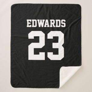 Sports Numbered With Name Sherpa Blanket