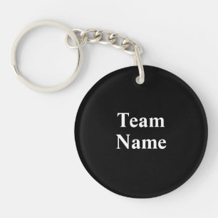 Sports Numbered With Team Name Keychain