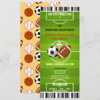 Sports Party Invitations | Boy Baby Shower