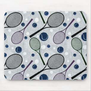 Sports pattern for tennis fans. mouse pad