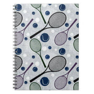 Sports pattern for tennis fans. notebook