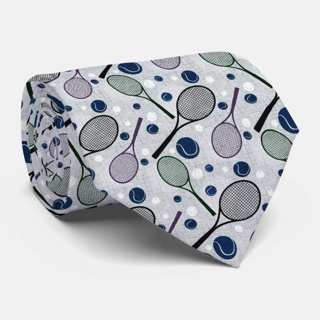 Sports pattern for tennis fans. tie (Rolled)