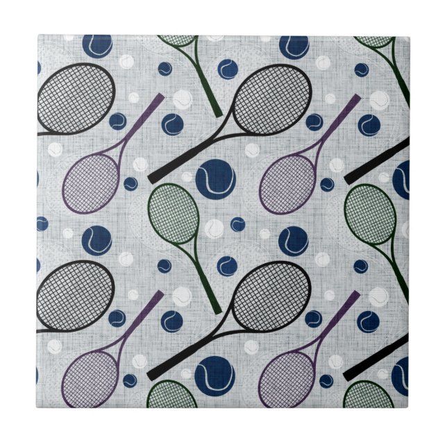 Sports pattern for tennis fans. tile (Front)