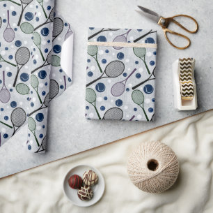 Sports pattern for tennis fans. wrapping paper