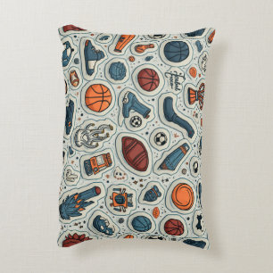 sports-patterned pillows