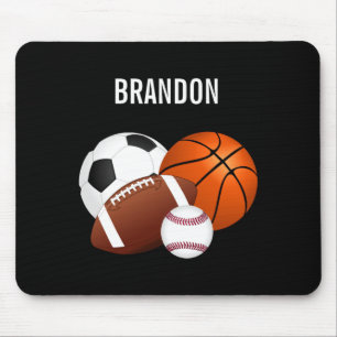 Sports Personalized T Shirt Mouse Pad