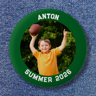 Sports Photo Forest Green Border 6 Cm Round Badge