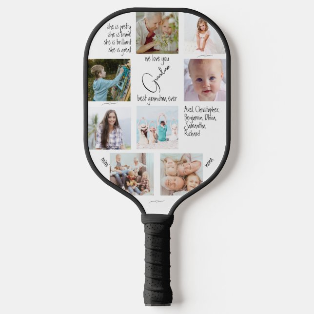Sports Photos Best Grandma Ever Pickleball Paddle (Front)