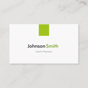 Sports Physician - Simple Mint Green Business Card
