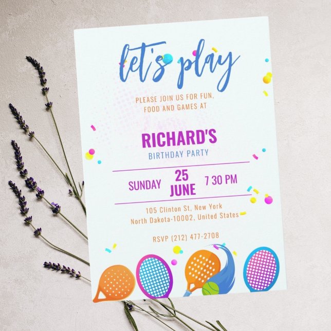 Sports Pickleball Birthday Party Invitation (Creator Uploaded)