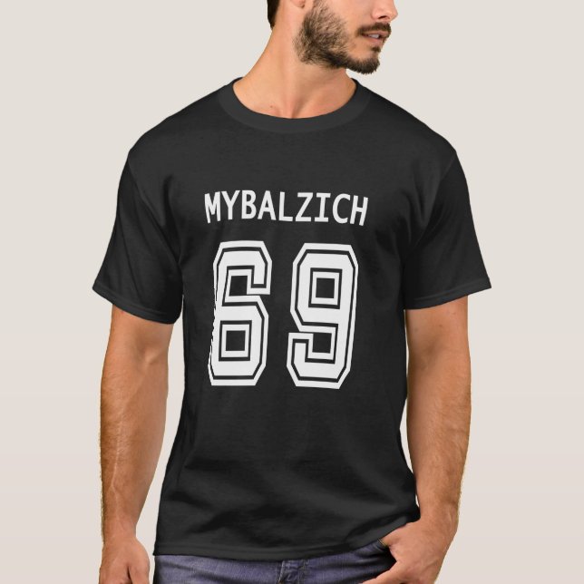Sports Player Mybalzich 69 Funny Adult T-Shirt (Front)