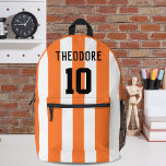 Sports Player Name and Number Monogram Printed Backpack<br><div class="desc">Sports Player Name and Number Monogram Printed Backpack. Perfect Gift for Soccer/Football Loves. Easy to Personalise for an Awesome Gift for Back to School, Birthdays, Christmas, Holidays or any Special Occasion! Need help? or more matching products please feel free to send us a message about it in the chat option....</div>