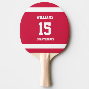 Sports Player Red and Black Ping Pong Paddle