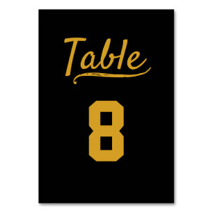 Sports Pub Grill Bar Restaurant Gold Table Number