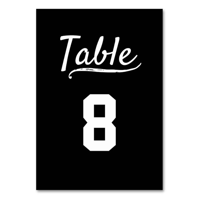 Sports Pub Grill Bar Restaurant Table Number (Front)