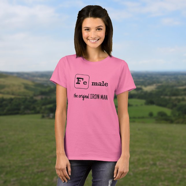 Sports pun iron element Fe male T-Shirt (Creator Uploaded)