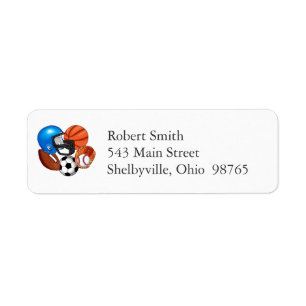 Sports Return Address Labels
