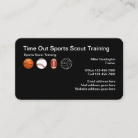 Sports Scout Training School Business Card
