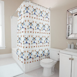 Sports shower curtain