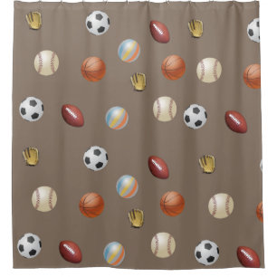 Sports shower curtain