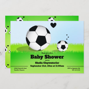 Sports Soccer Baby Shower Invitation