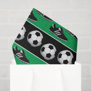 Sports soccer ball shoes party tissue paper