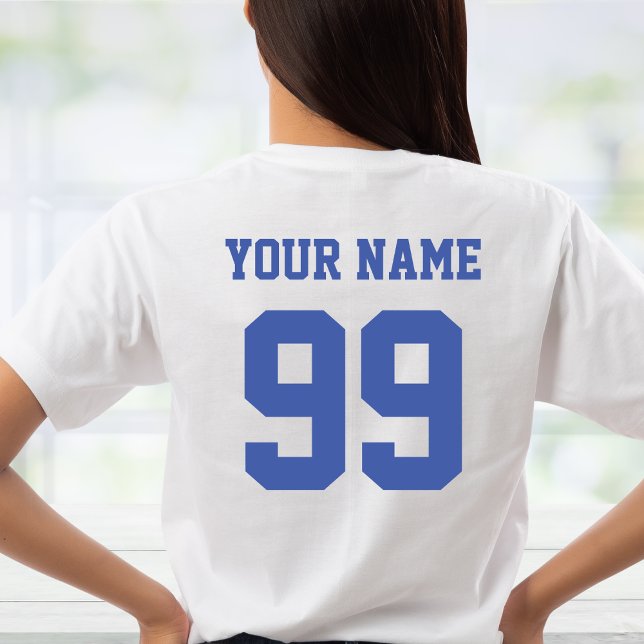 Sports Soccer Baseball Team Front Back Name Number T-Shirt (Creator Uploaded)