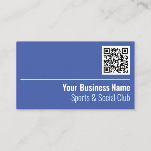 Sports & Social Club QR Code Business Card