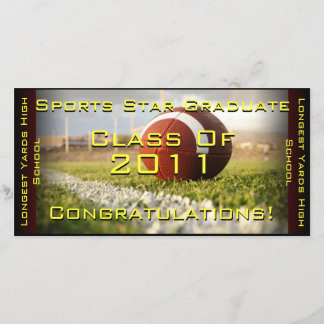 Sports Star (Football) - Graduation Card