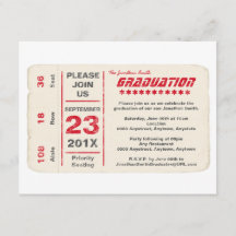 Sports Star Ticket Graduation, Red