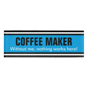 SPORTS STRIPES - Cyan Black White + your ideas Name Tag