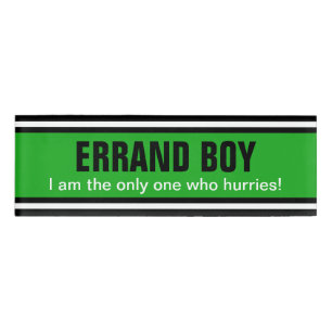 SPORTS STRIPES - Green Black White + your ideas Name Tag