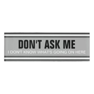 SPORTS STRIPES - Grey White + your ideas Name Tag