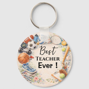 Sports Teacher Thank You Gift End of School Year Key Ring