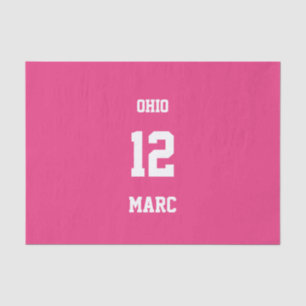Sports Team Fan Custom Cerise Pink Tissue Paper