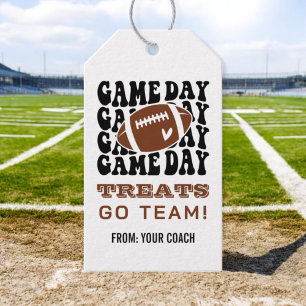 Sports Team Football Game Day Treat Tags