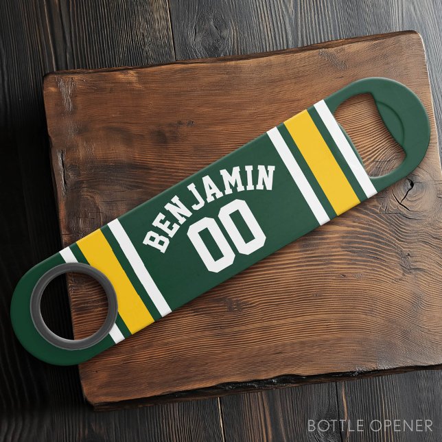 Sports Team Football Jersey Custom Name Number (Custom Bar Key)