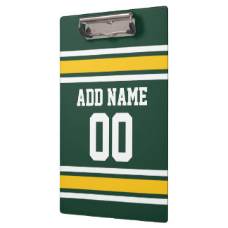 Sports Team Football Jersey Custom Name Number Clipboard