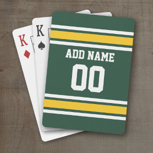 Sports Team Football Jersey Custom Name Number Playing Cards