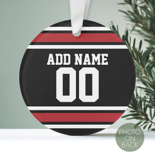 Sports Team Football Jersey Custom Name Ornament