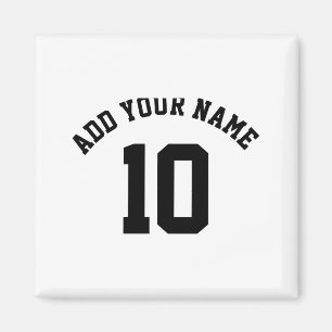Sports Team Name With Name And Number T Shirt  Magnet