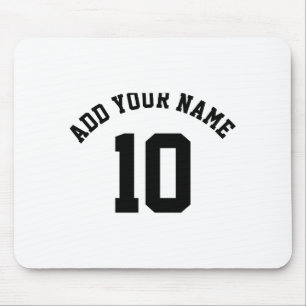 Sports Team Name With Name And Number T Shirt  Mouse Pad
